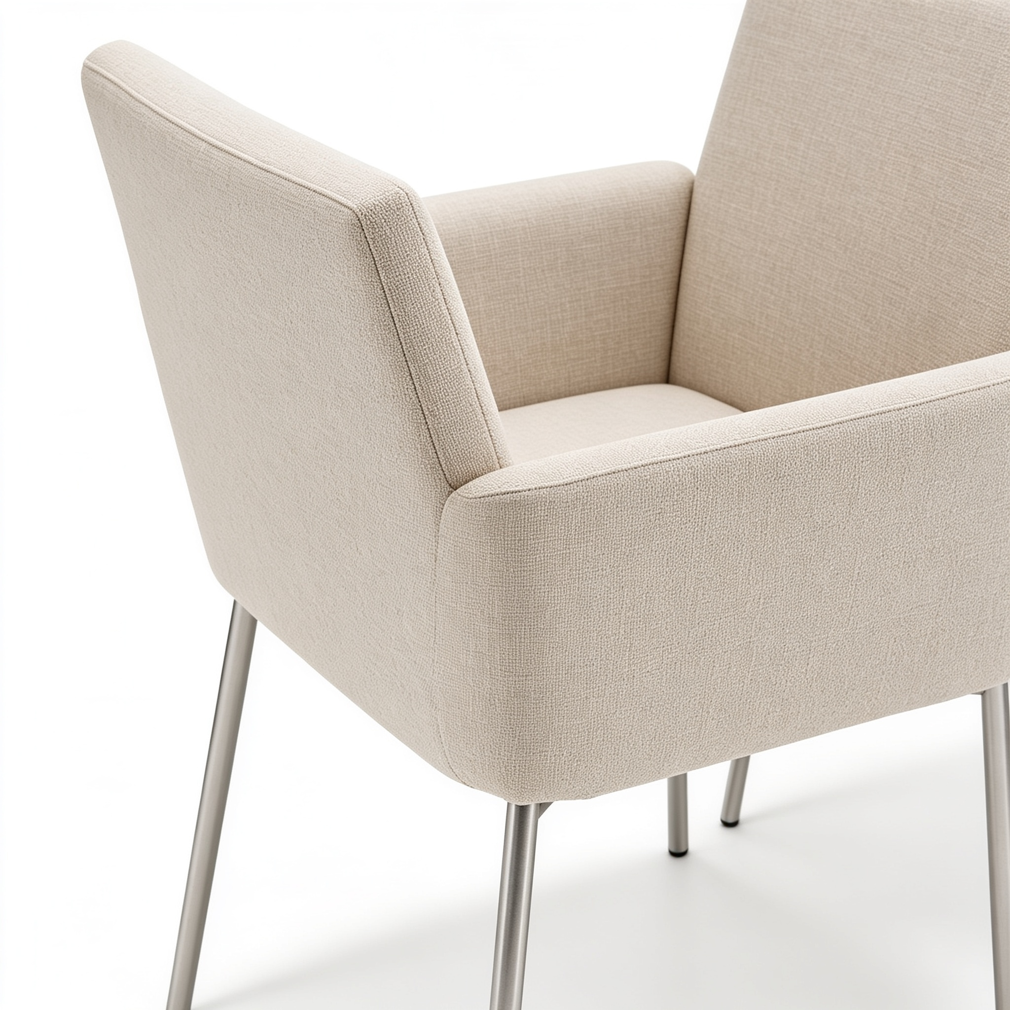 Dkvhdkhhz Set of 2 Linen Dining Room Chairs, Upholstered Kitchen Chairs with Armrests and Backrests, Soft Padded Seat with Metal Legs, Modern Armchairs for Dining Room, Kitchen, and Living Room